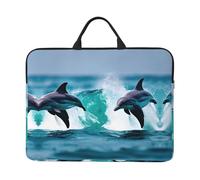 Dolphins in The Sea 1 Basics Laptop Carrying,16.5 Inch Bag for Laptop/Notebook/Tablet, Waterproof Briefcase Cover