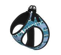 Dolphins in the sea 1 Print Step in Dog Harness and Leash Set,Adjustable Reflective Harness for Small Dogs Cats