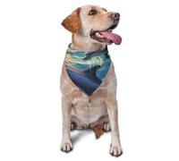 Dolphins in The sea Dog Bandana Pet Scarf Accessories for Small Medium Dogs Cats Photo Prop, Triangle Pet Bandanas Adjustable Puppy Bib Washable Dog Kerchief Puppy Neckerchief
