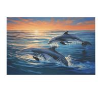 Dolphins in The Sea Door Mat Modern Absorbent Entryway Floor Mats Non-Slip Indoor Carpet Soft Washable Area Rugs Dog Mat Kitchen Mats for Home Decor Crystal Velvet Doormat