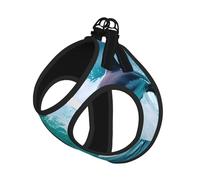 Dolphins In The Sea Print Pet Leash Vest,For Small Dogs,Adjustable And Comfortable Cat Puppy Essentials