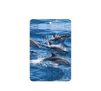 Dolphins In The Sea Printing 10 Pcs Car Air Freshener Fragrant Sheets,Car Hanging Accessories With Strings For Decor