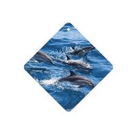Dolphins In The Sea Printing 10 Pcs Car Air Freshener Fragrant Sheets,Car Hanging Accessories With Strings For Decor