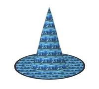 Dolphins In The Sea Printing 2 Pack Halloween Hat Soft Witch Hats For Carnivals Masquerades Space Saving Caps
