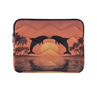 Dolphins in The Shape Of Heart Laptop Sleeve Protective Puffy Carrying Laptop Cover Notebook Case 13-16 Inch Computer Case Medium