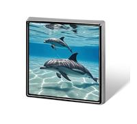 Dolphins Lapel Pin for Men Brooches And Pins for Women Square Metal Badge for Shirts, Jackets, Hats | Durable Fashion Accessory & Gift for Men, Women, Events