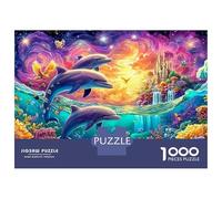 Dolphins Leap by Cosmic Castle 1000-Piece Jigsaw Puzzle Playful Dolphin Great for Game Nights, Adults & Kids 70x50cm/1000pcs