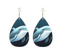 Dolphins Lovers Acrylic Hoop Earrings For Women Teardrop Dangle Earrings Lightweight Fashion Jewelry Gifts Outfits Accessories For Women Ladies