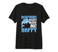 Dolphins Make Me Happy You Not So Much Funny Dolphin Premium T-Shirt
