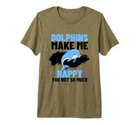 Dolphins Make Me Happy You Not So Much Funny Dolphin Premium T-Shirt