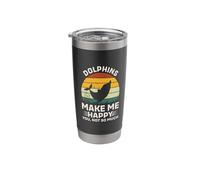 Dolphins Make Me Happy You Not So Much Stainless Steel Insulated Tumbler