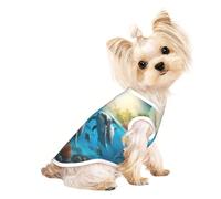 Dolphins Sea Turtle Shark Octopus Coral Print Pet Sleeveless T-Shirt Lightweight Soft Vest Apparel Wear Indoor Outdoor Tank Top