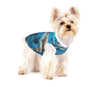 Dolphins Sea Turtle Shark Octopus Coral Reef Print Dog Shirt,Dog Shirt Vest for Small Breeds Like Chihuahuas,Yorkies, and Puppies