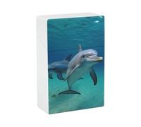 Dolphins Underwater Cigarette Case Portable Novelty Cigarette Packing Box Crush Proof Waterproof Cigarette Box Novelty Gifts for Friend