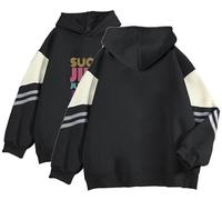 Dolpind Korea Pop Hoodie for Women Girls Pullover Casual Sweater Clothes Fan Apparel Merchandise Stuff Merch, Black, XL