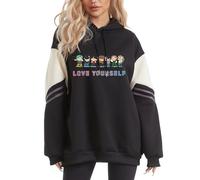Dolpind Kpop Jungkook Suga Jimin V Rap Jhope Jin Hoodie Sweatshirts Love Yourself Hoodies Sweater Merch Merchandise, 04 Black, Medium