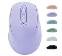 Dolrso Bluetooth Mouse,Rechargeable Wireless Mouse for Laptop/iPad/MacBook Pro/Air, Silent Mouse Portable Slim for Surface Pro/PC/Lenovo/Samsung Tablet (Purple)
