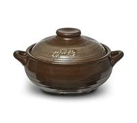 Dolsot Korean Stone Bowl Clay Pot for Cooking - Large 34oz, Includes Lid