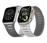 Dolstrap Double Sided Reversible Magnetic Straps Compatible with Apple Watch Band 49/46(S11/10)/45/44/42mm, Breathable Strap for iWatch Ultra 3/2/1 SE3/2/1 Series 11 10 9 8 7 6-1, Beige/Gray