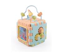 Dolu 2 In 1 Educational Cube & Puzzle Pastel Coloured Toddler Activity Toy