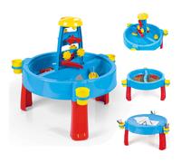 Dolu 3-in-1 Indoor/Outdoor Large Water & Sand Activity Table - Blue/Red (2+ Years)