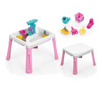 Dolu 3-in-1 Water & Sand Activity Table With 6 Accessories - Pink (2+ Years)