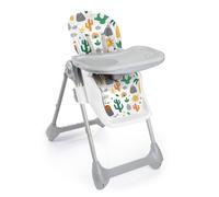 Dolu Deluxe White and Grey Compact Folding Baby Highchair, with Removeable tray