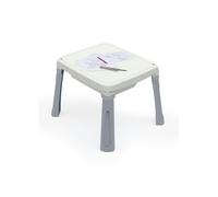 DOLU Sand and Water Table 3 in 1 Creativity Toy For Children From 24 Months Garden Toys Play Tray Activity Table Water Play Table Sandbox - White/Grey