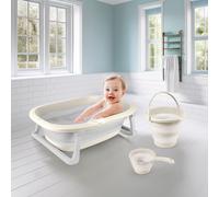 Dolu Foldable Triple Baby Bath Set - Beige