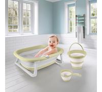 Dolu Foldable Triple Baby Bath Set - Green