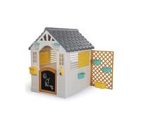 Dolu Garden Playhouse with Fence - Sturdy, Safe, and Easy-to-Assemble Outdoor Playhouse for Imaginative Adventures! 127 x 140 x 107.5 cm - White and Grey