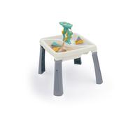 DOLU Sand and Water Table 3 in 1 Creativity Toy For Children From 24 Months Garden Toys Play Tray Activity Table Water Play Table Sandbox - White/Grey