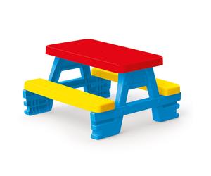 Dolu Kids Indoor & Outdoor Picnic Table For 4 - Red/Blue (2 - 6 Years)