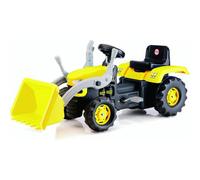 Dolu Kids Tractor Pedal Operated Ride On Truck with Excavator Yellow