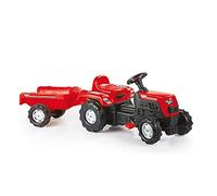Dolu Kids Tractor Pedal Operated Ride On Truck with Trailer - Red