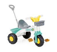 Dolu My First Trike with Adjustable Parent Handle, Kids Ride On Trike, Pedal Operated Trike with Baskets for Toys - Ideal for Children Ages 36 Months and Up Green/White