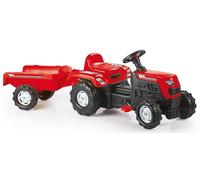 Dolu Red Tractor and Trailer Children's Fun Outdoor Garden Ride On Vehicle