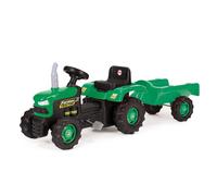 Dolu Kids Tractor Pedal Ride On Truck with Trailer Green 3 Years+
