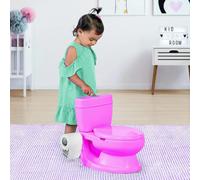 Potty Trainer Toilet with Adjustable Height, DOLU D-Shape w/ Flush Effect Pink