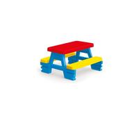 Dolu Kids Picnic Table Set - 4-Seat Table with 2 Benches, Durable Waterproof Plastic, Indoor/Outdoor Use