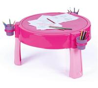 DOLU Kids 3-in-1 Sand & Water Pit with Drawing Table Outdoor Toys Garden Multi function Play Desk Colouring (Pink)