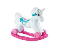 Dolu Unicorn Rocking Horse with Wheels - Pink