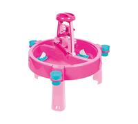 DOLU Kids 3-in-1 Sand & Water Pit with Drawing Table Outdoor Toys Garden Multi function Play Desk Colouring (Pink)
