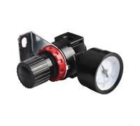 Dolvitrny 1/4 Inch Air Compressor Valve AR2000 Pressure Reducing Regulator with Mounting Bracket Adjustable 0.05-0.85 MPa Industrial Air Tool Accessory