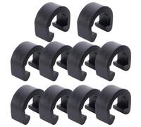 Dolvitrny 10 Pack Bicycle C-Clips, Plastic Brake Cable Housing Clips For Road And Bikes, U-Shaped Wire Tube Fixing Buckles For Lines, Black