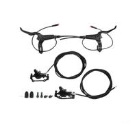Dolvitrny 2-Piston E-Bike Brake Kit with 1000mm Hose Length | 2-piston caliper, magnetic cut-off sensor, 1000mm hose, pre-bled mineral oil, left front control(A pair)