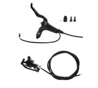 Dolvitrny 2-Piston E-Bike Brake Kit with 1000mm Hose Length | 2-piston caliper, magnetic cut-off sensor, 1000mm hose, pre-bled mineral oil, left front control(Left front)