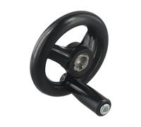 Dolvitrny 3 Spoke Handwheel with Revolving Handle for Milling Machine, Lathe, Grinder - Plastic Adjustment Wheel - D125/200/100/160mm(12x100mm)