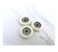Dolvitrny 36-Tooth Herringbone Plastic Gear for Electric Bike & E-Scooter Motor, 38mm OD with 608 Bearing, Quiet Reduction Pinion, White Nylon Wheel, 3PCS