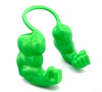Dolvitrny 3D Printed Cat Muscle Arms Pet Decoration, Lasting Plastic Build, Quirky Novelty Accessory for Home or Office Display, Multiple Colour Options(green)